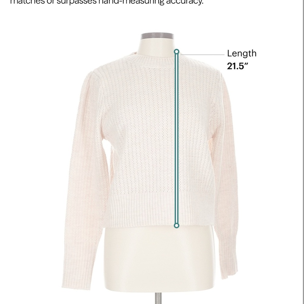 Elodie Textured Cream Crew Neck Sweater - Picture 6 of 7